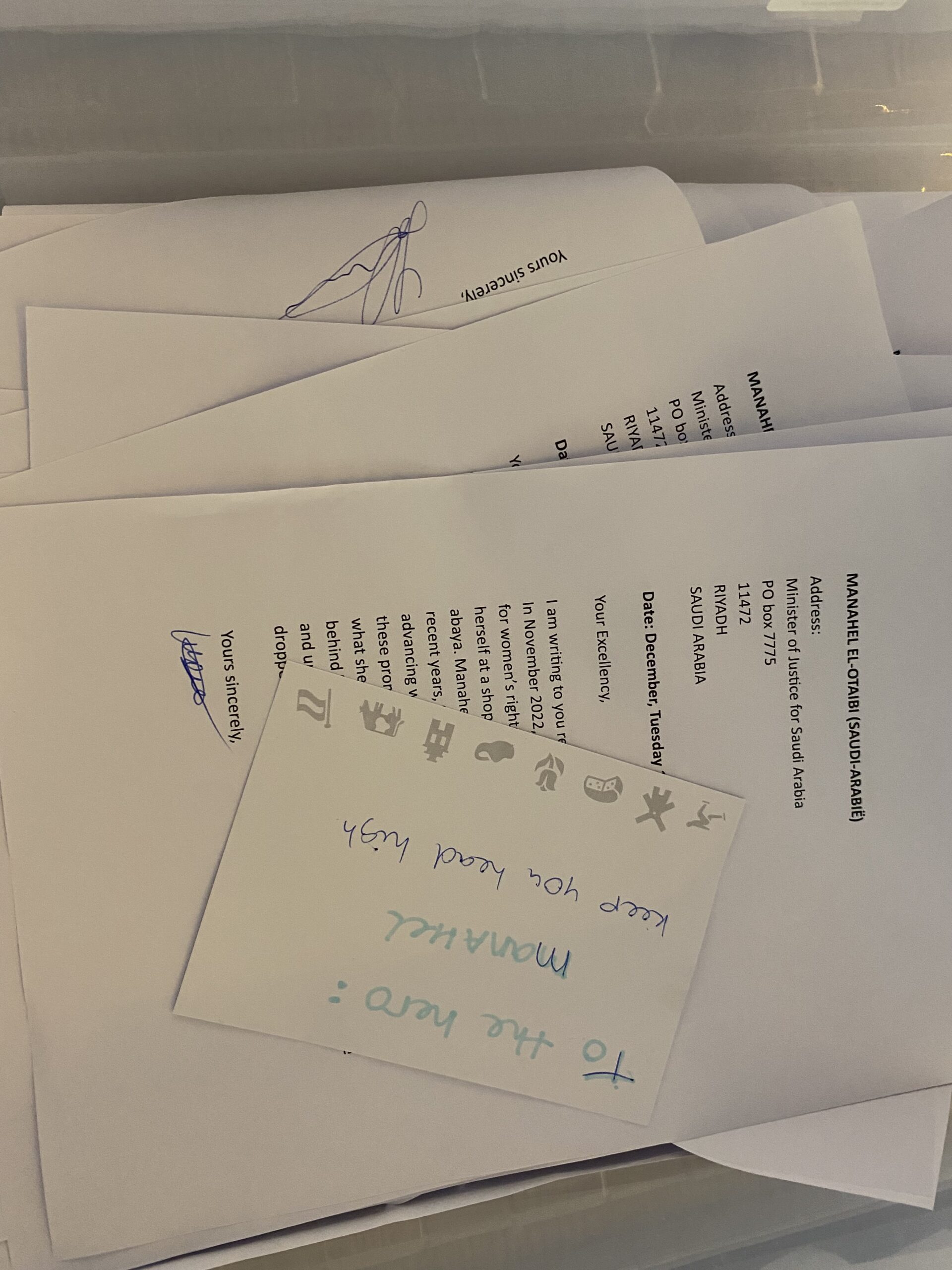 De ingezamelde brieven.