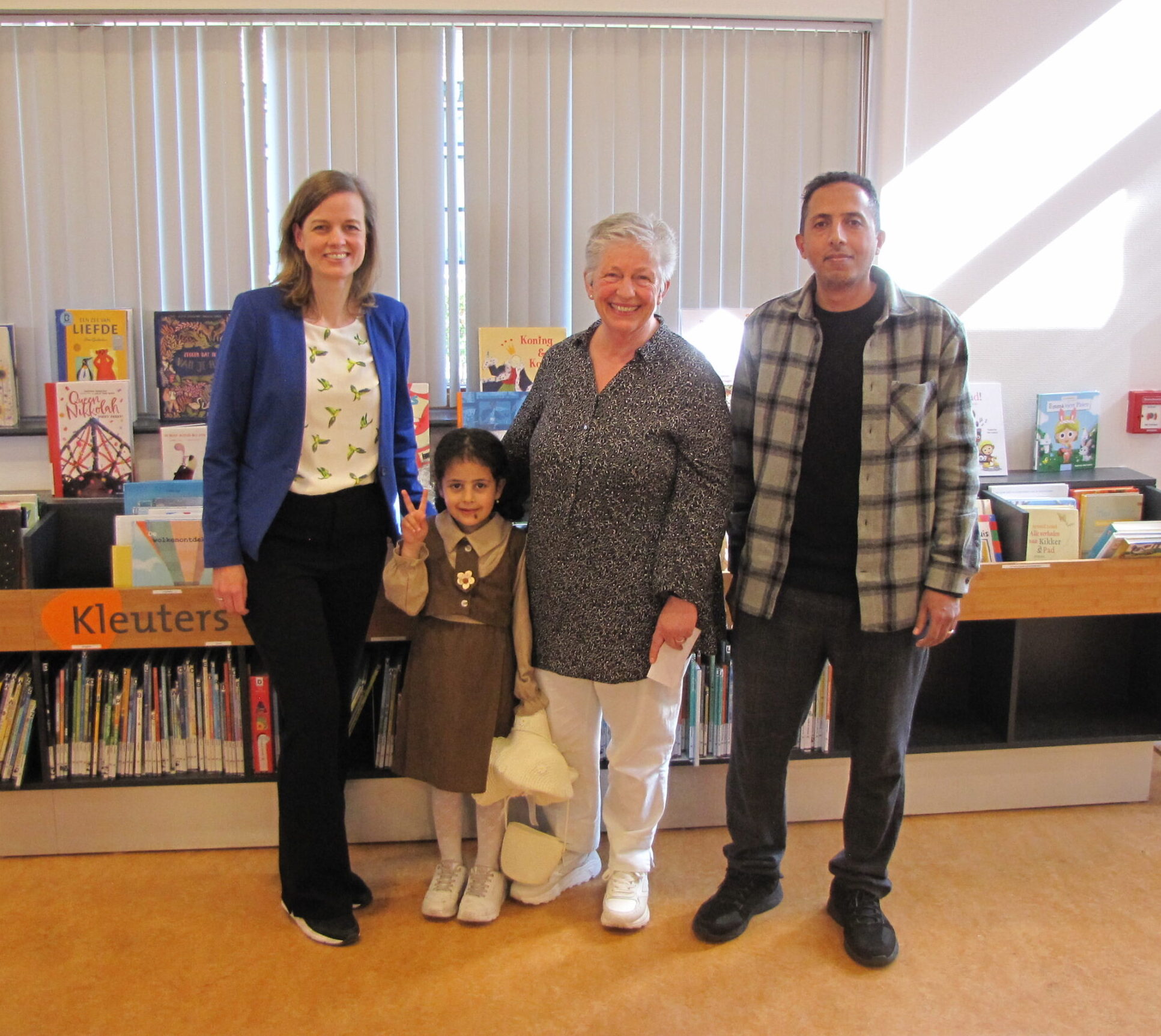 Esther Groenewoud, Sema Ghamdhan, Hannah van Seters en Ebrahim Ghamdhan. (Foto: Paul Aalbers)
