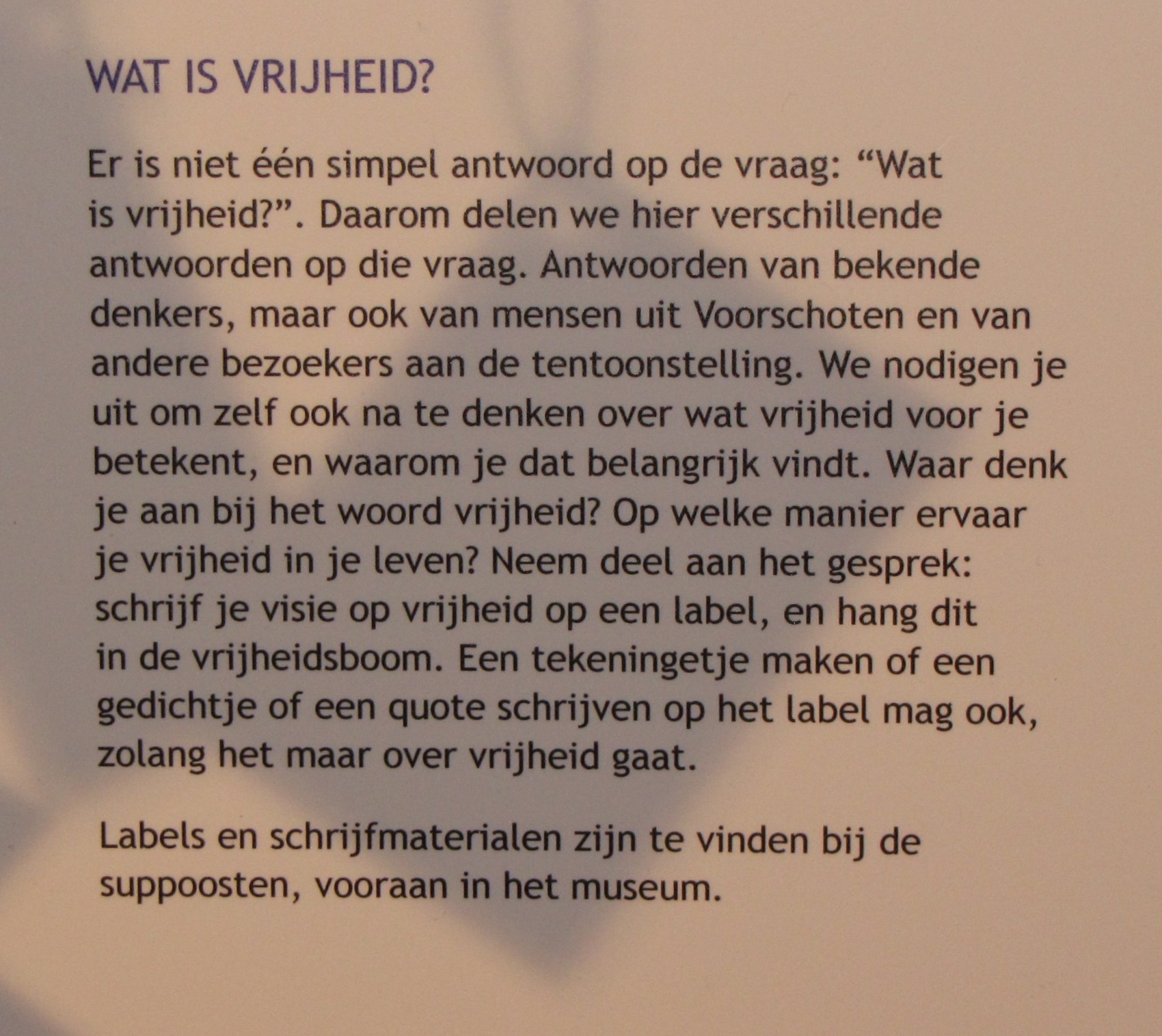 Uitnodiging om de vraag