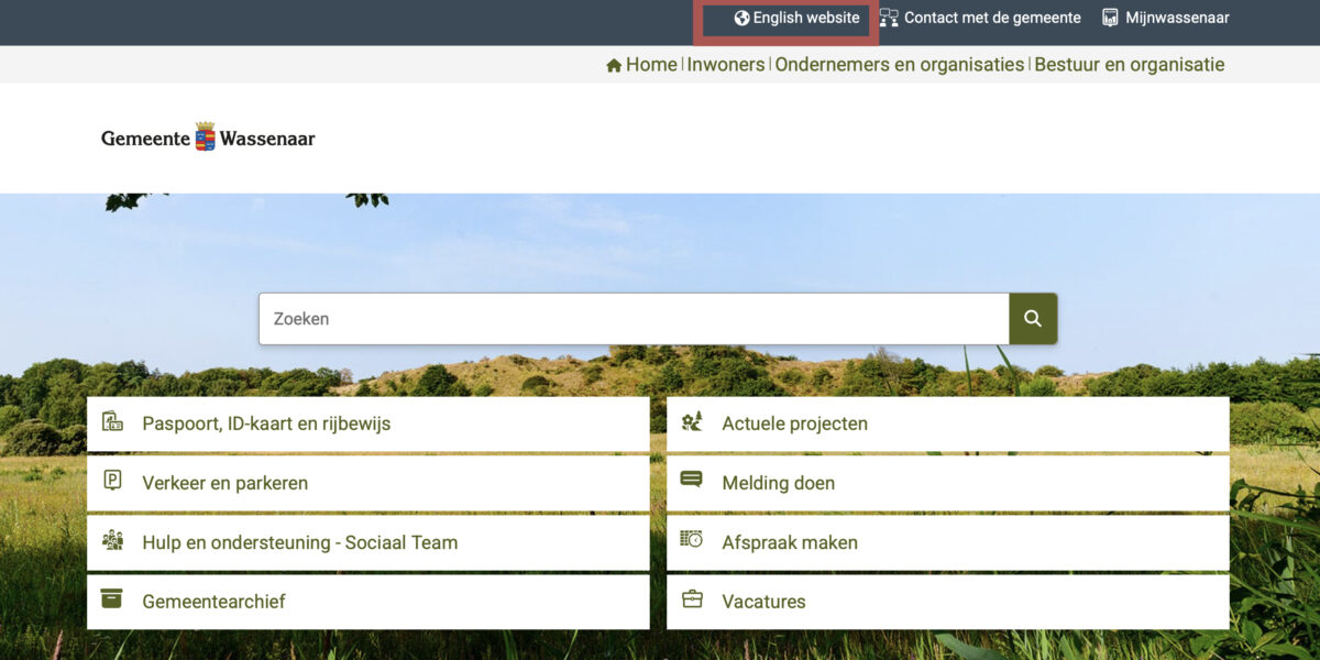 Gemeente Wassenaar introduceert Engelse vertaalfunctie op website
