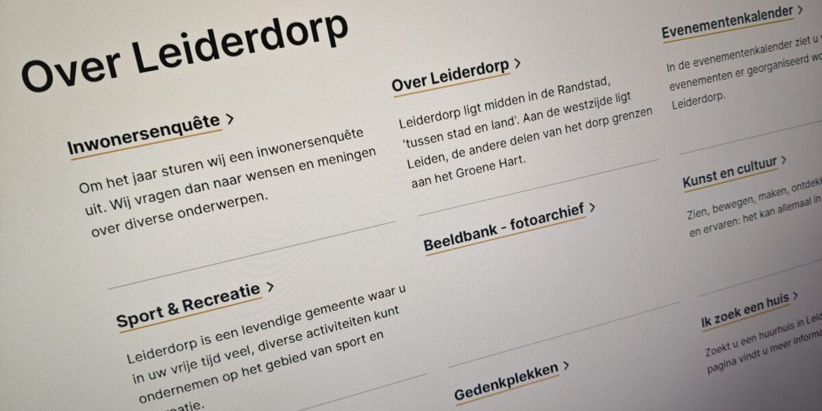 Leiderdorp moet duidelijke taal gebruiken op website