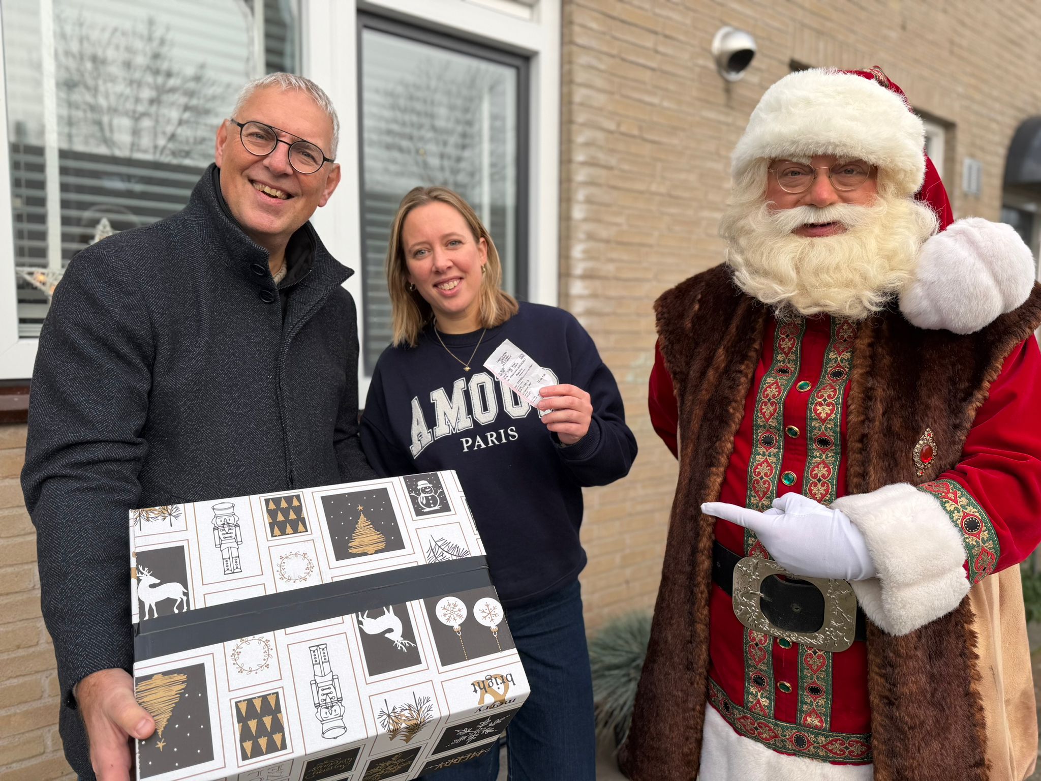 Patricia en haar winnende kassabon