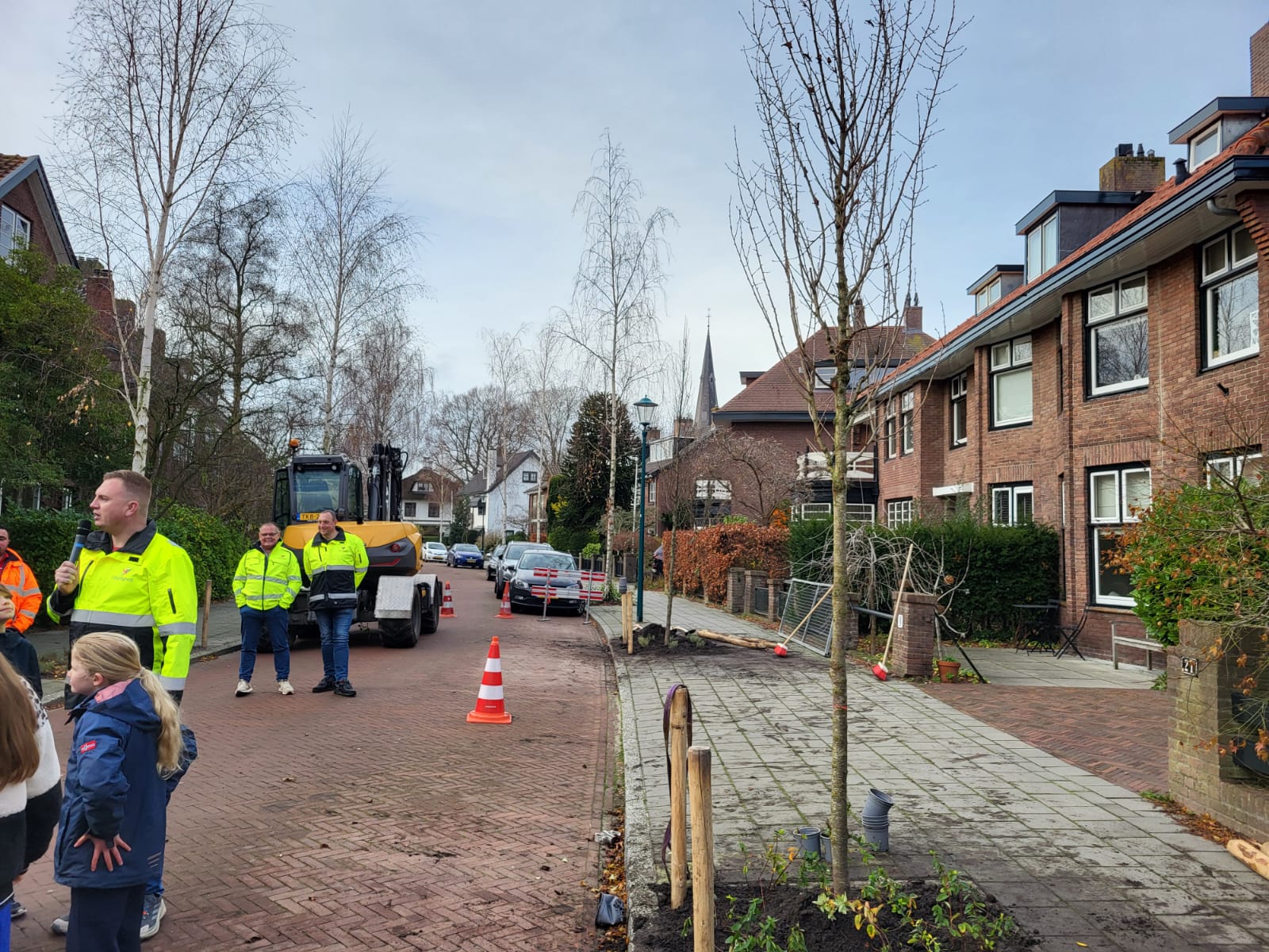 Er werden woensdagochtend drie bomen geplant