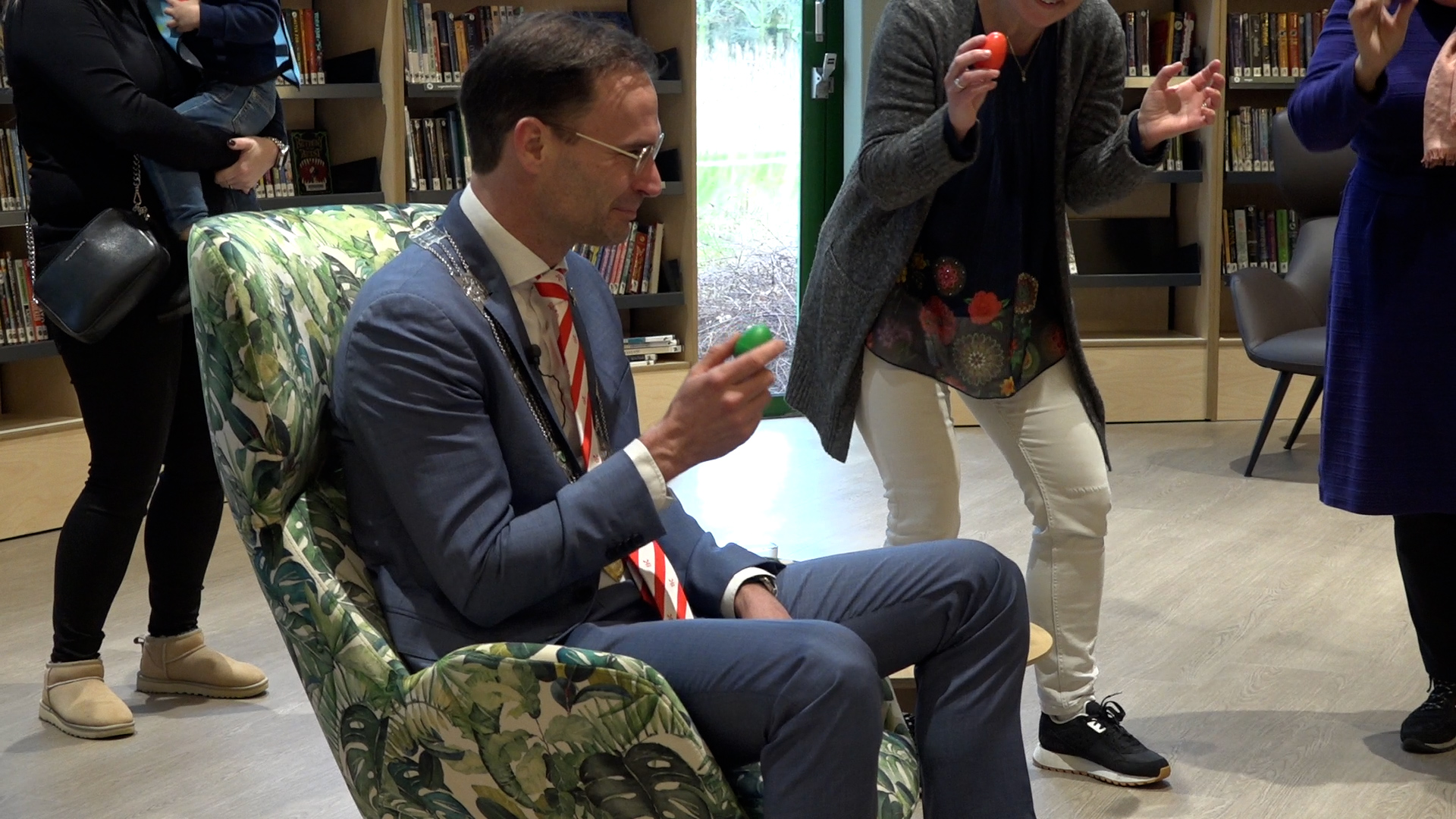 Na het voorlezen werd er een liedje gezongen