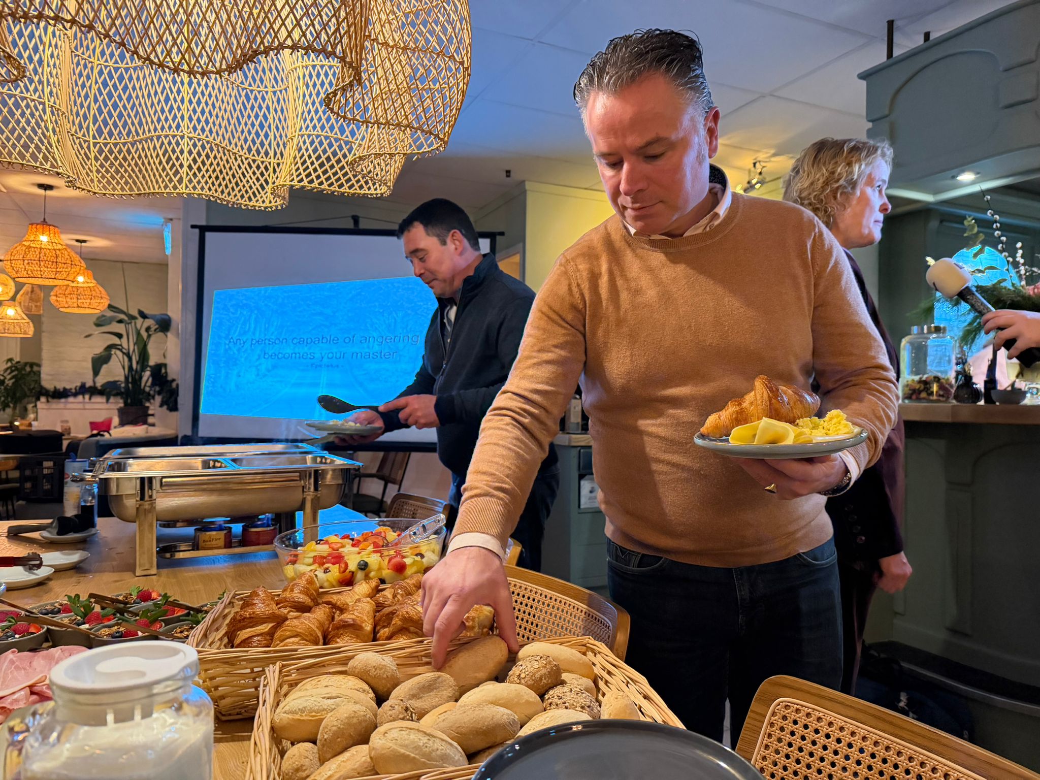 Ondernemers bij het nieuwjaarsontbijt van de LOV. (Foto: Centraal+).