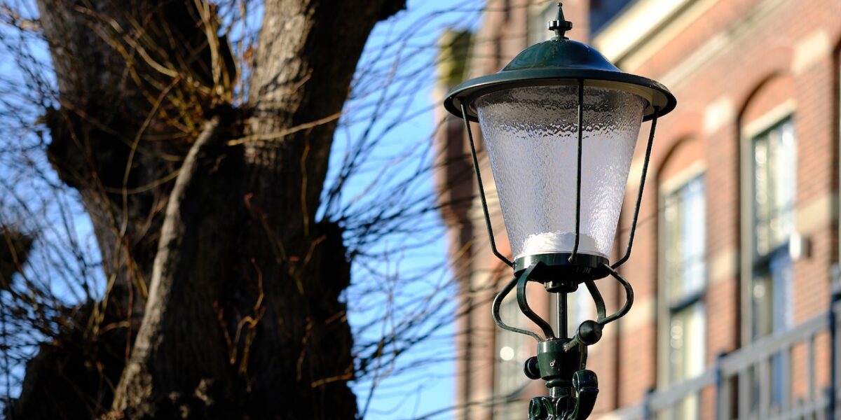 Gaslantaarns voorzien van ledverlichting