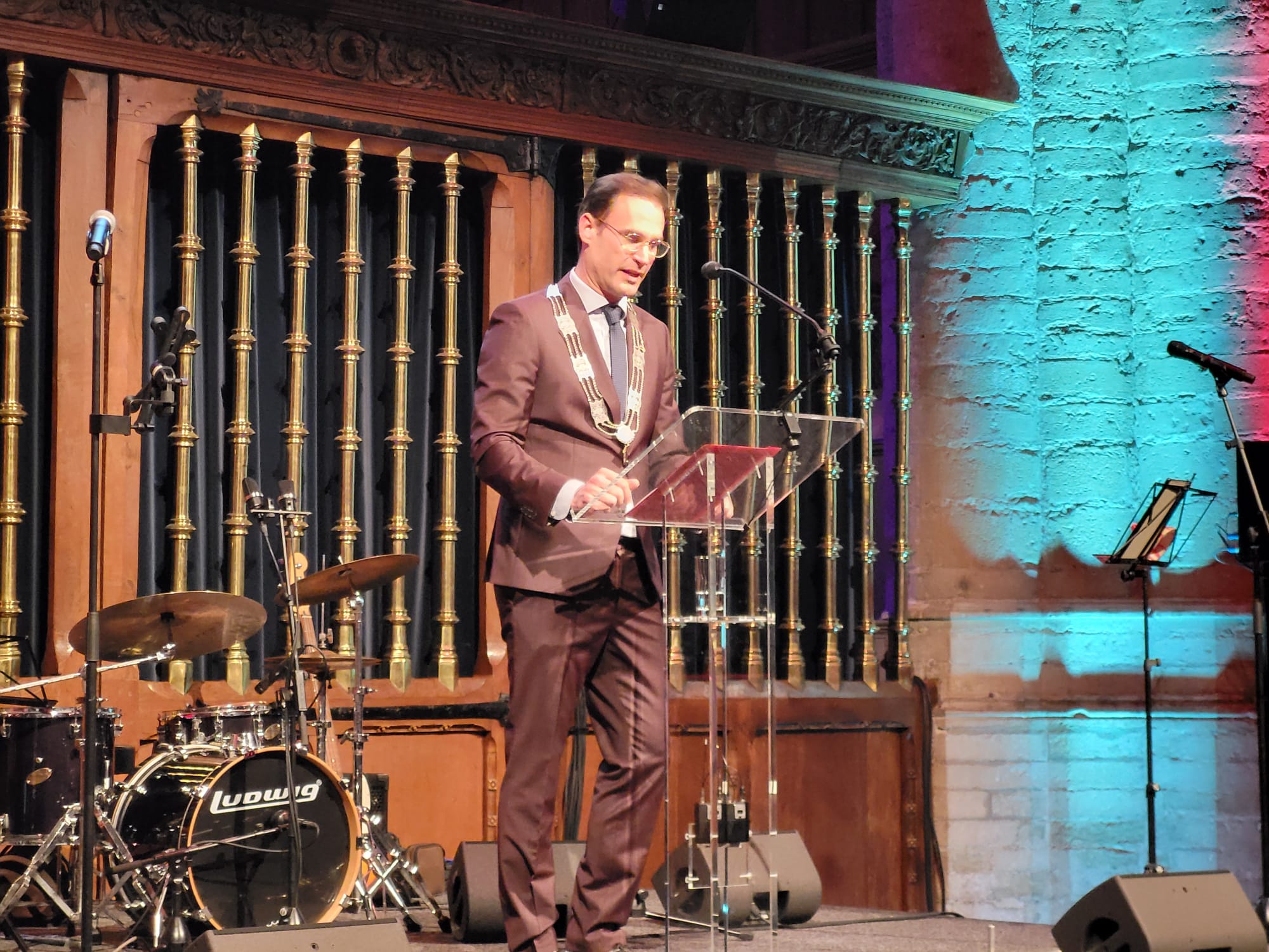 De burgemeester hield zijn nieuwjaarstoespraak