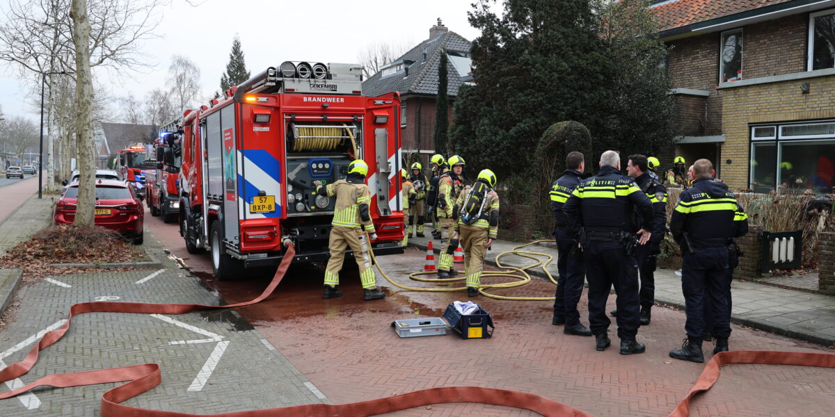 Woningbrand na laswerkzaamheden Leidseweg
