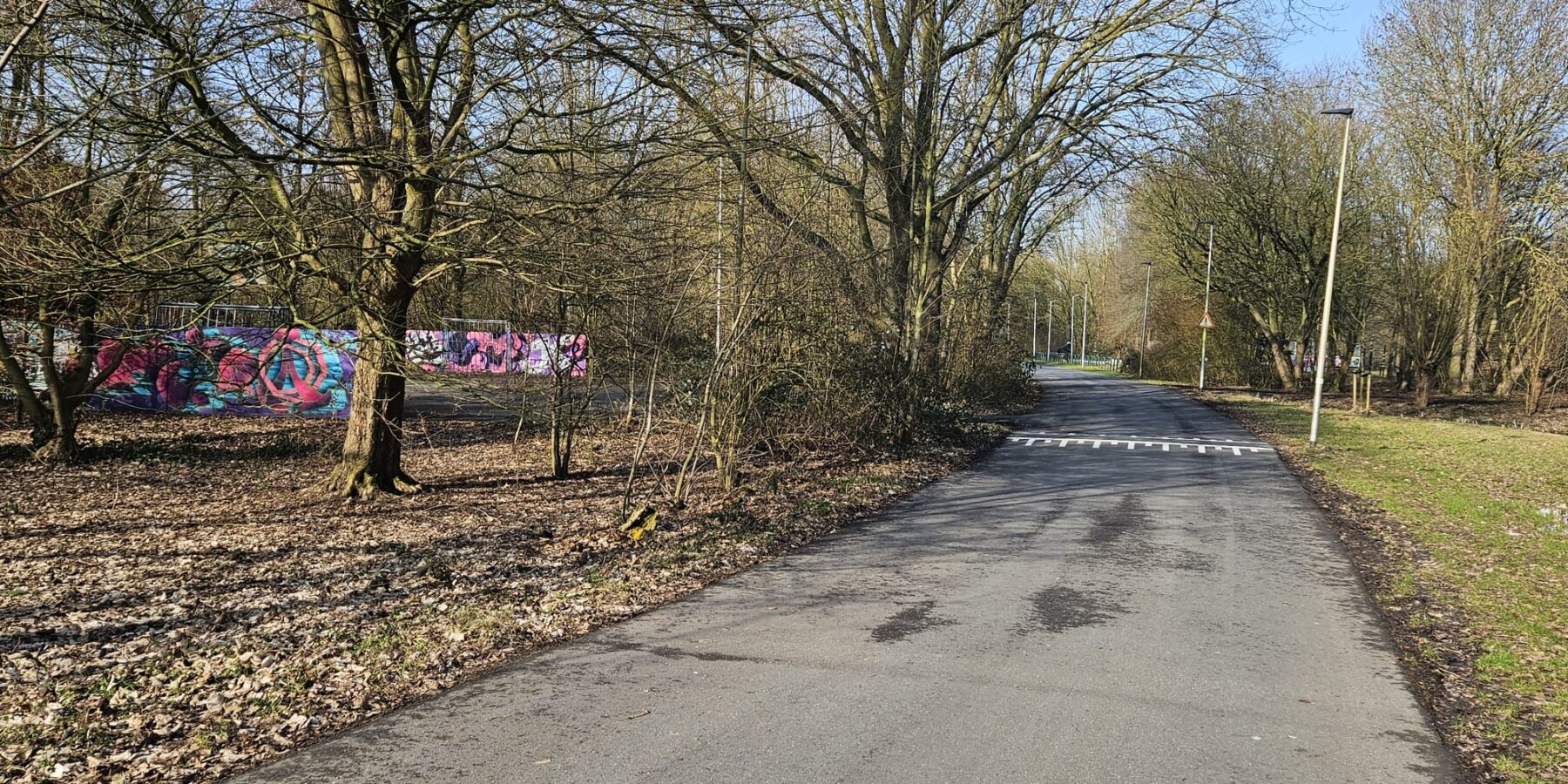 Sportpark de Bloemerd in Leiderdorp in de winter.
