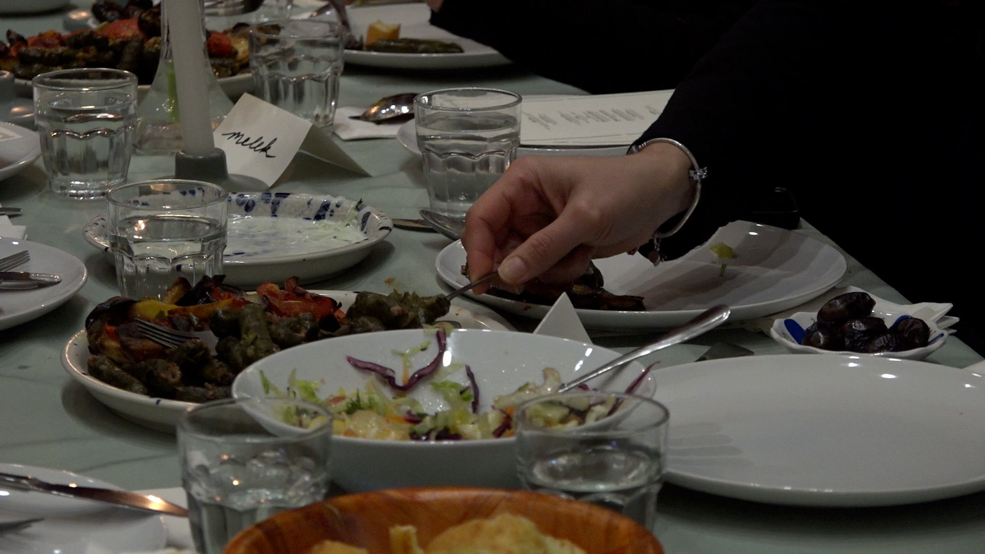 Het menu was uitgebreid.