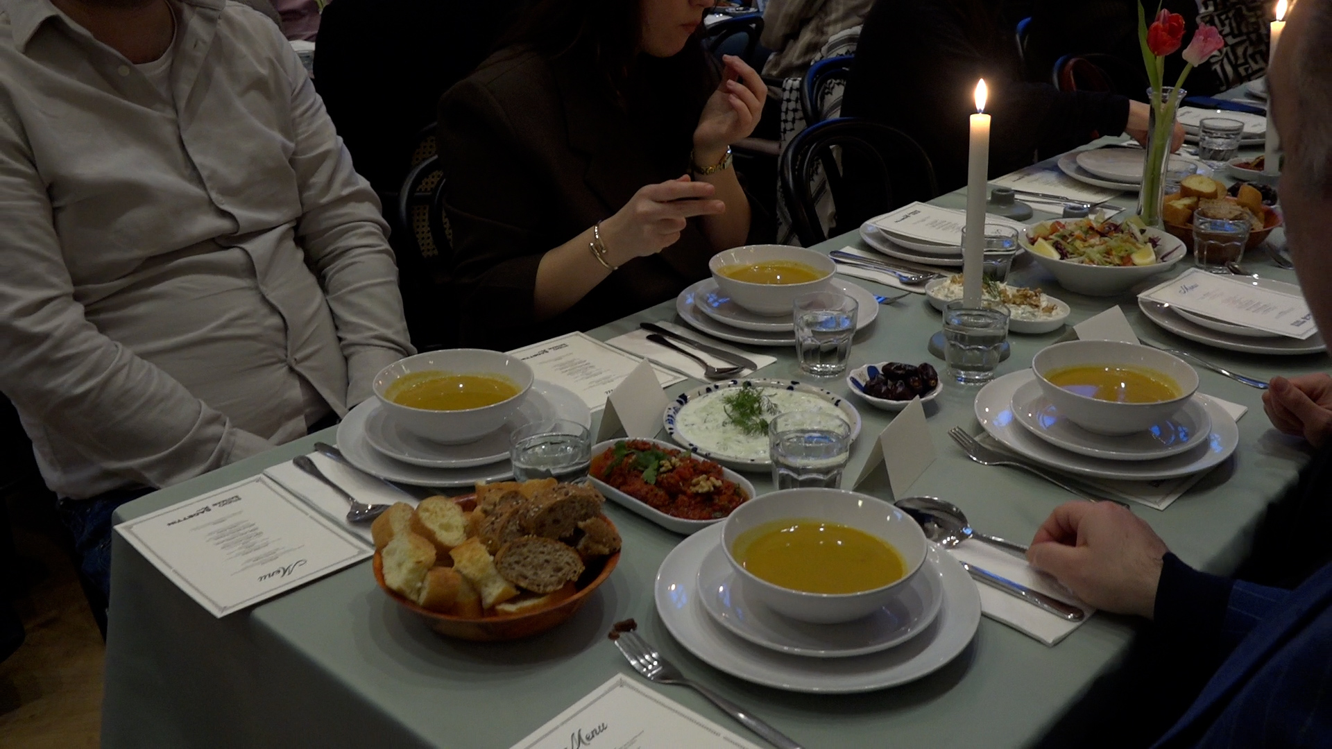 Op het menu stonden zelfgemaakte gerechten.