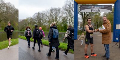 Hardlopers tijdens de Henk Hakker Memorial Run in Leiden