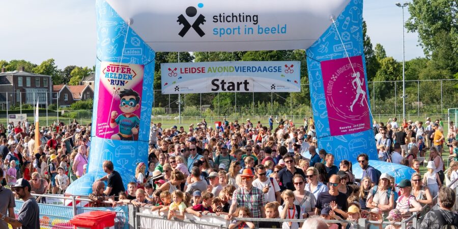 Start en finish van de Leidse Avondvierdaagse