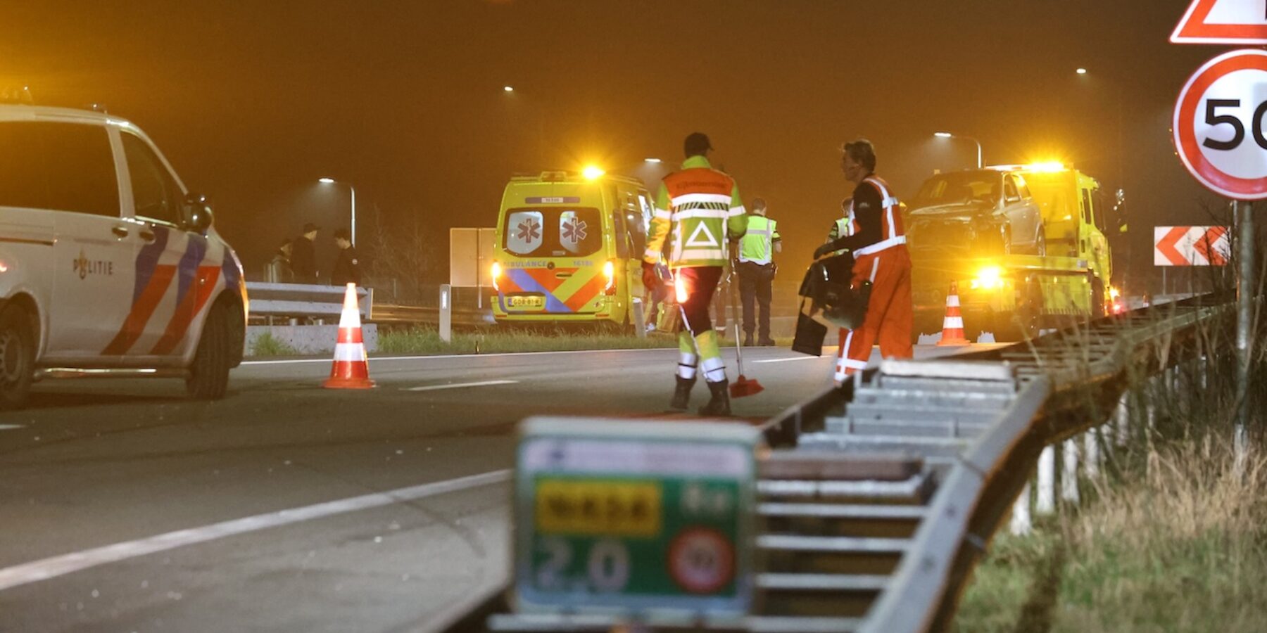Het ongeval gebeurde op de N434 bij Leiden.