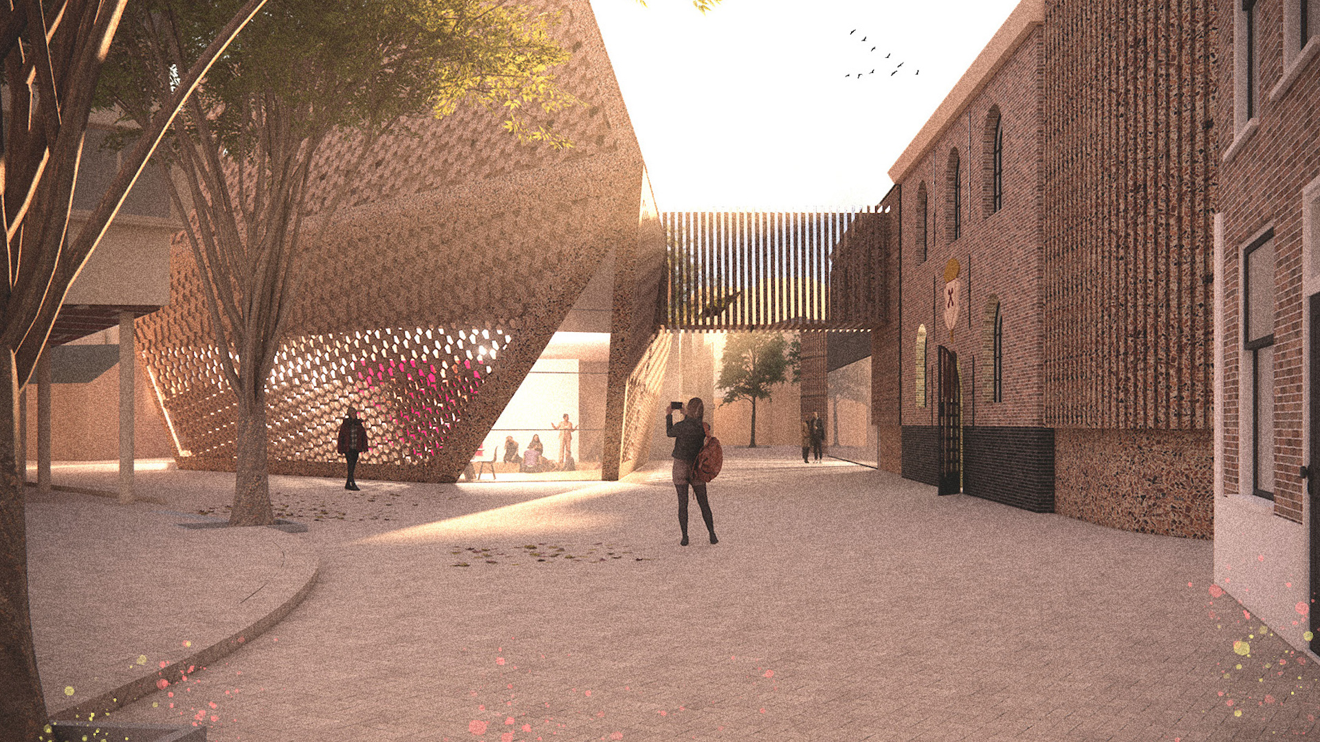 De brug verbindt de twee gebouwen. (Foto: Rijksmuseum Boerhaave)