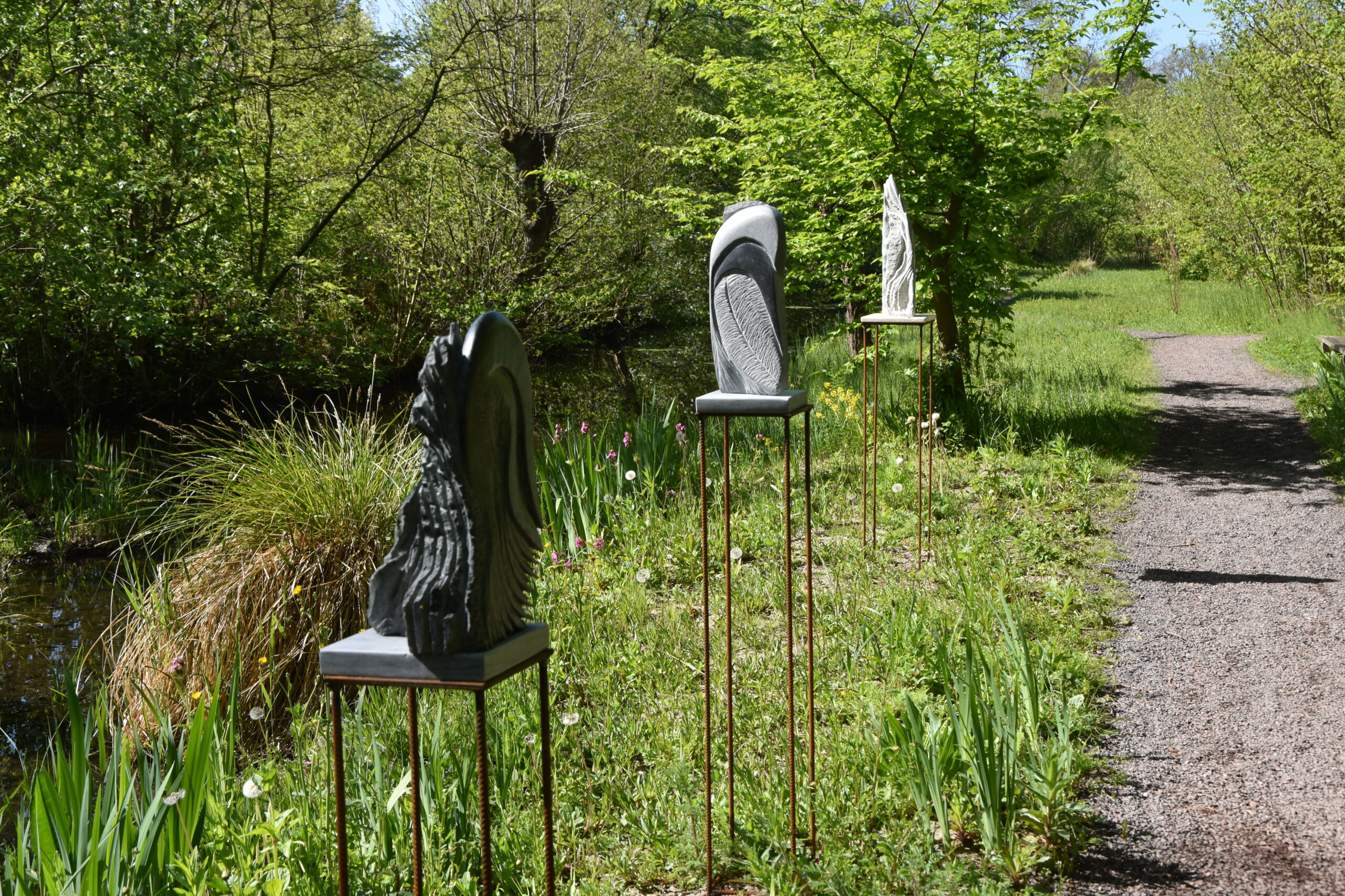 Beeldententoonstelling in de Heemtuin Leiderdorp. (Foto: Peter van Delft)