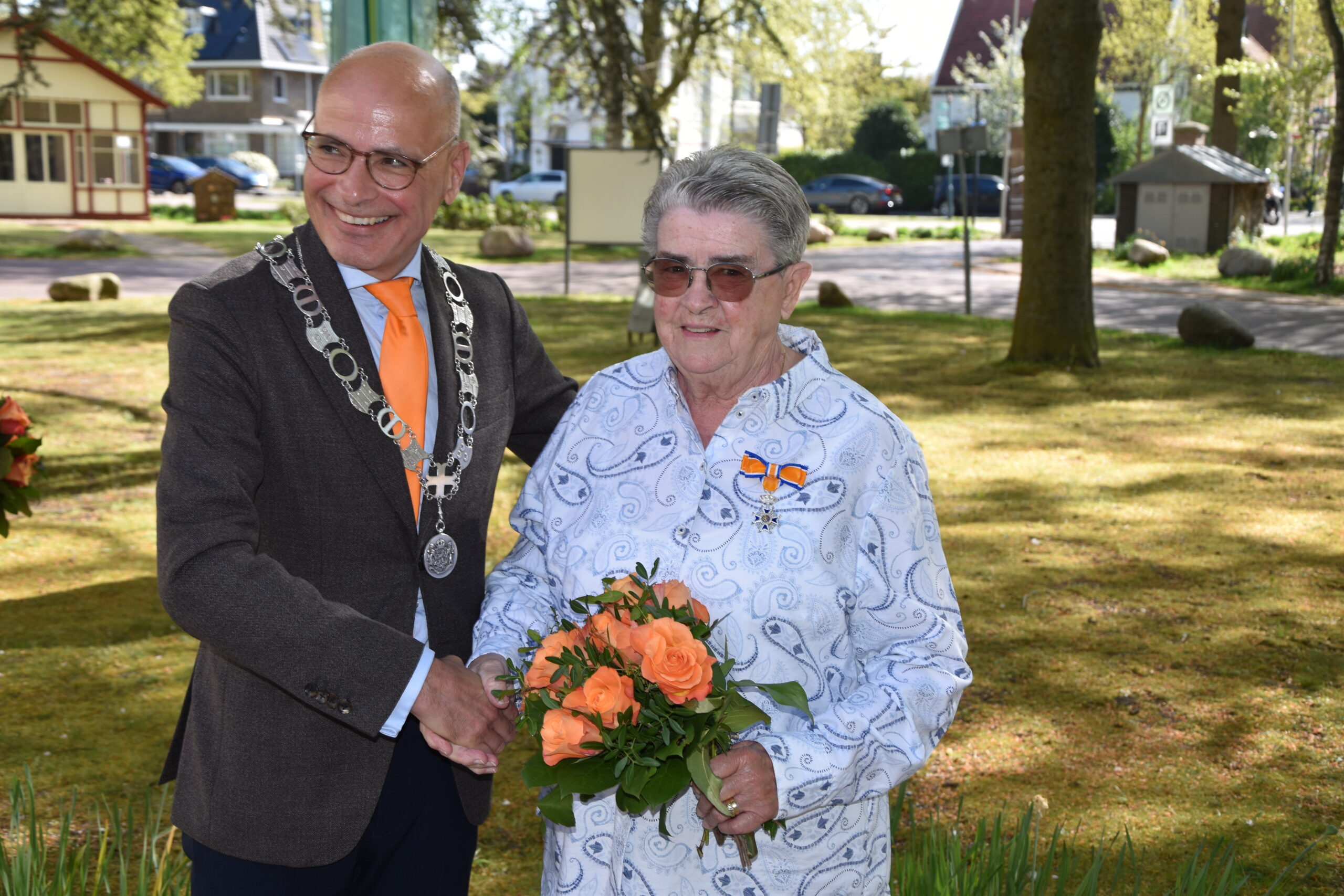 Lintjesregen Oegstgeest 2026. (Foto: Peter van Delft).