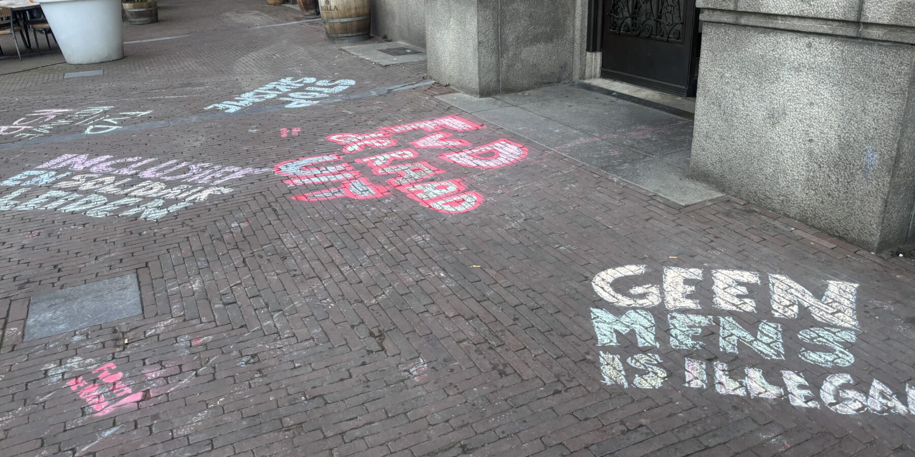 Protest tegen de FVD