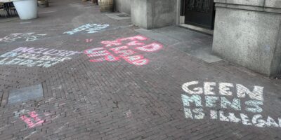 Protest tegen de FVD