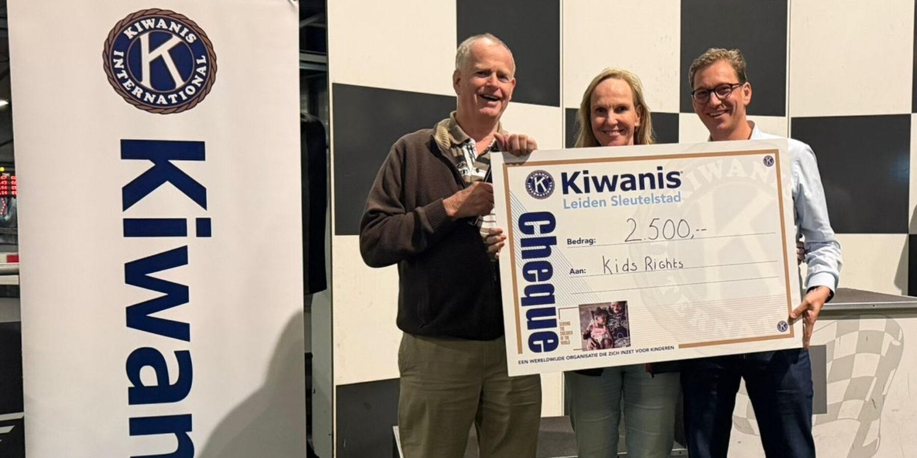 Kiwanis Leiden haalt 2.500 euro op voor Kids Rights