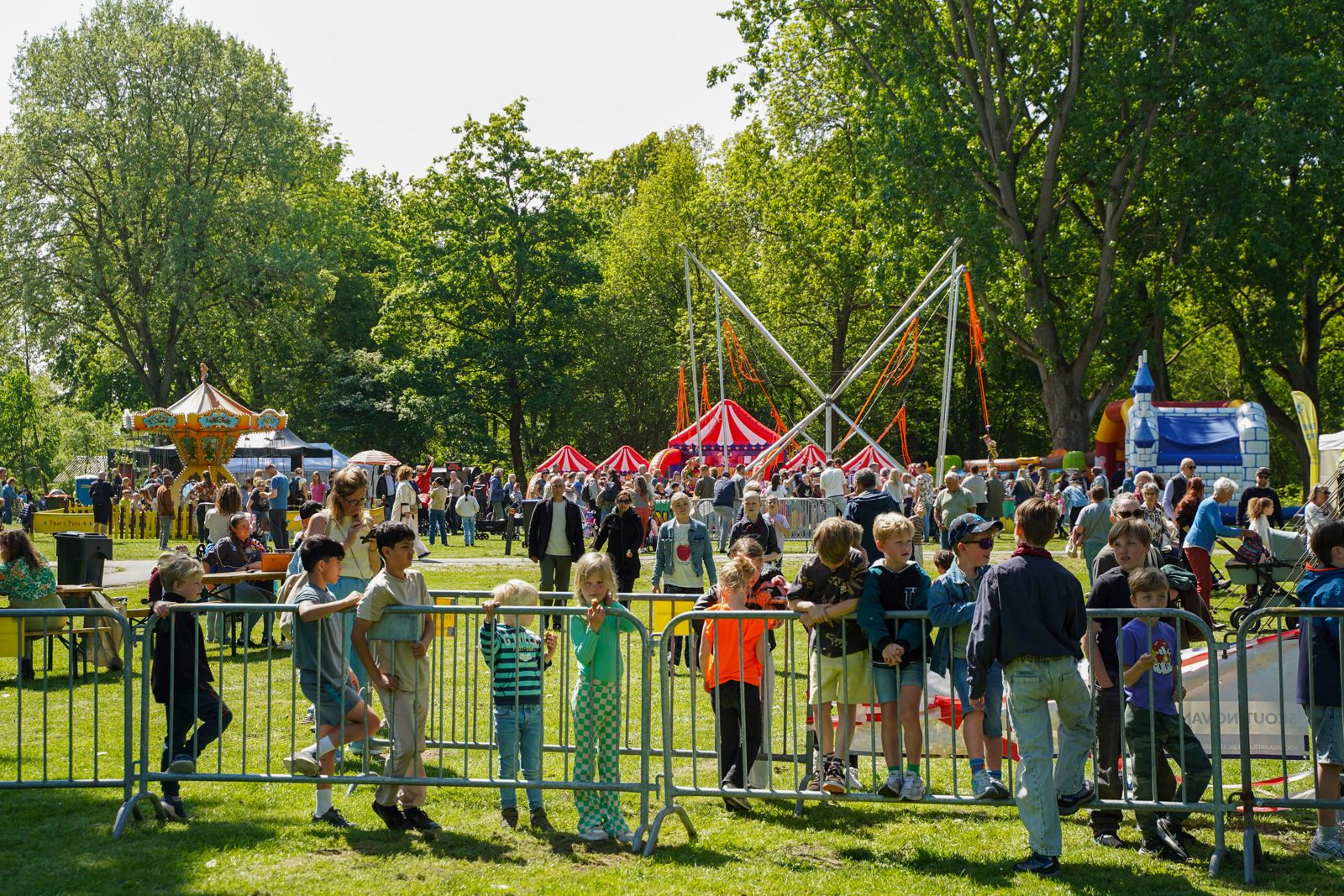 Het was gezellig druk in het park.