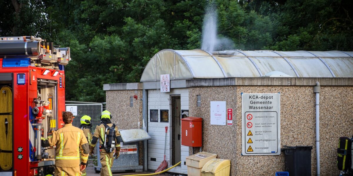 Brand bij gemeentewerf Wassenaar