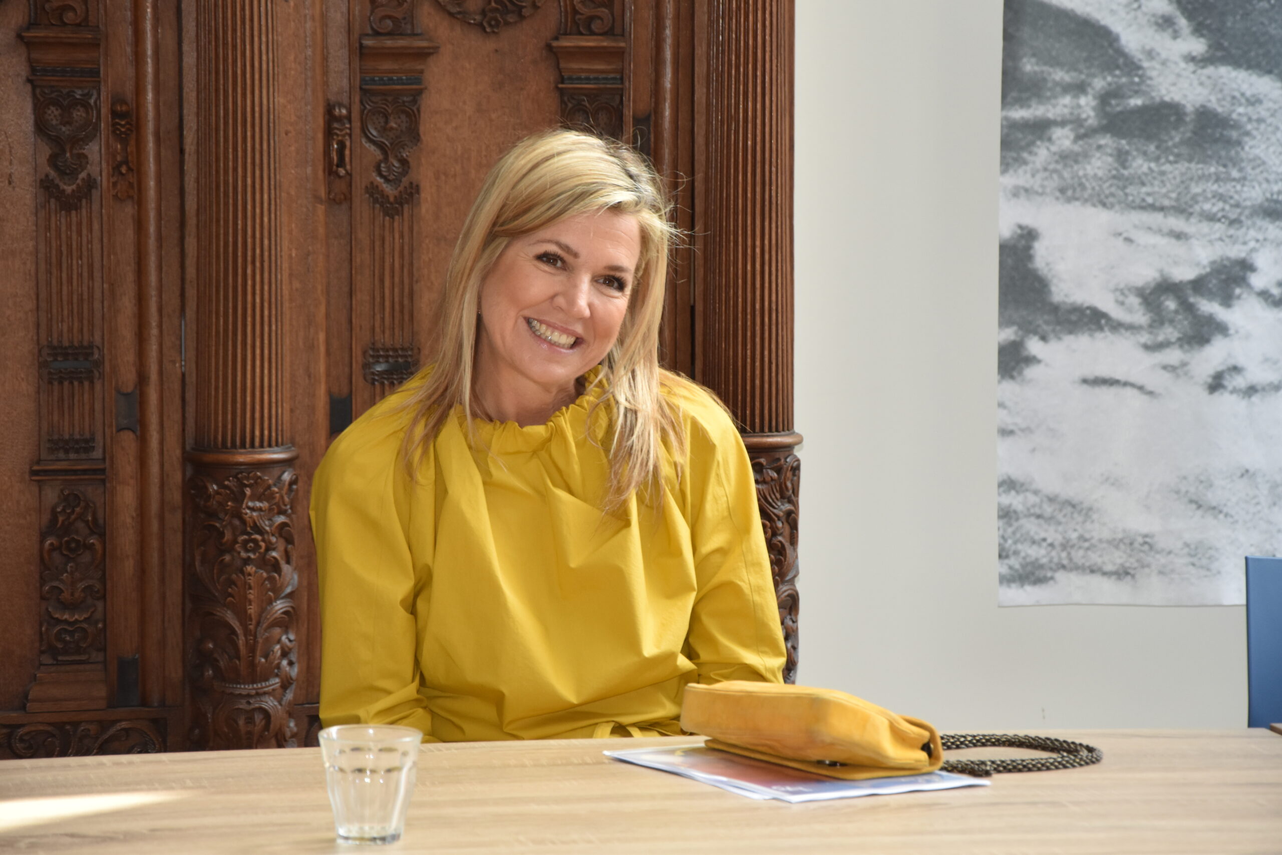 Bezoek koningin Máxima aan het KITLV. (Foto: Peter van Delft)