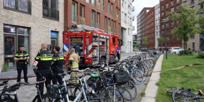 Flat Omegaplantsoen ontruimd om brand op 8e verdieping 01