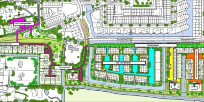 Bouwtekening van Starrenburg III, de wijk waar de staalslakken zijn gevonden (Foto: gemeente Voorschoten)