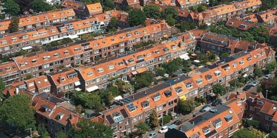 Luchtfoto Raadsherenbuurt Leiden