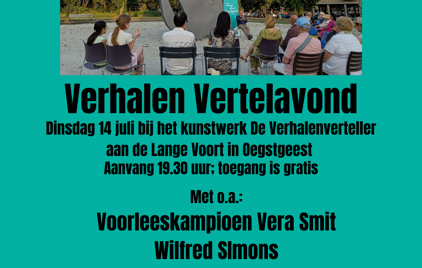 Verhalen Vertelavond brengt schrijvers en inwoners samen in Oegstgeest