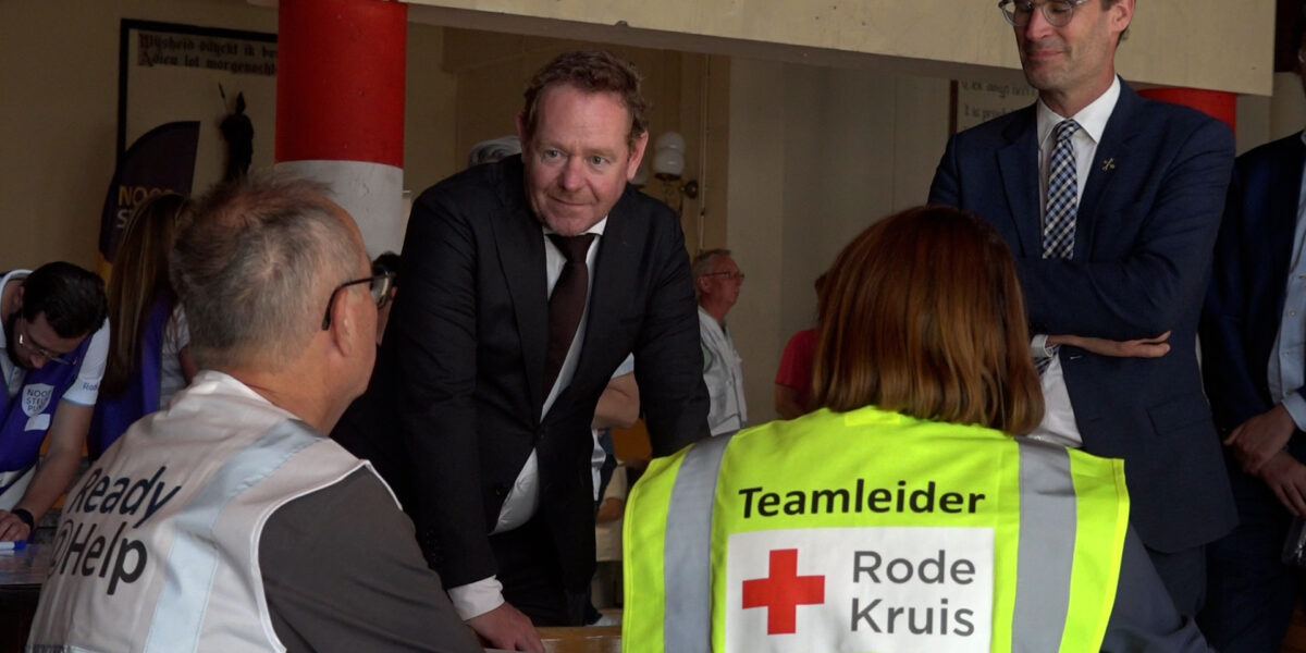 Oefening van noodsteunpunt voor crises in pand Minerva