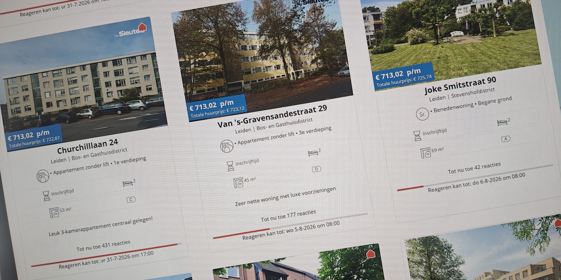 De website van Huren in Holland Rijnland