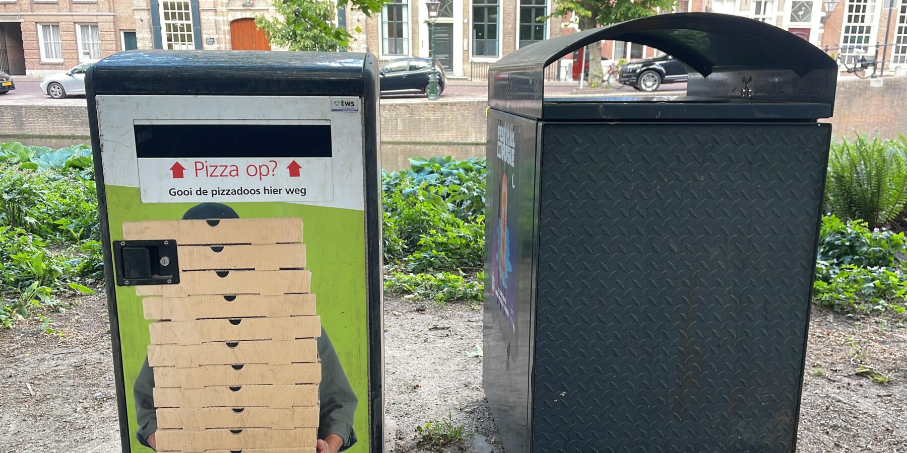 Pizzacontainers terug in de stad