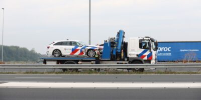 A4 dicht na achtervolging die eindigde in crash