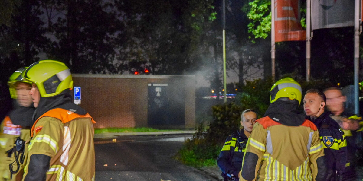 Brand in electriciteitshuisje op industrieterrein Zoeterwoude-Rijndijk
