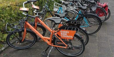 Een deelfiets in Leiden.