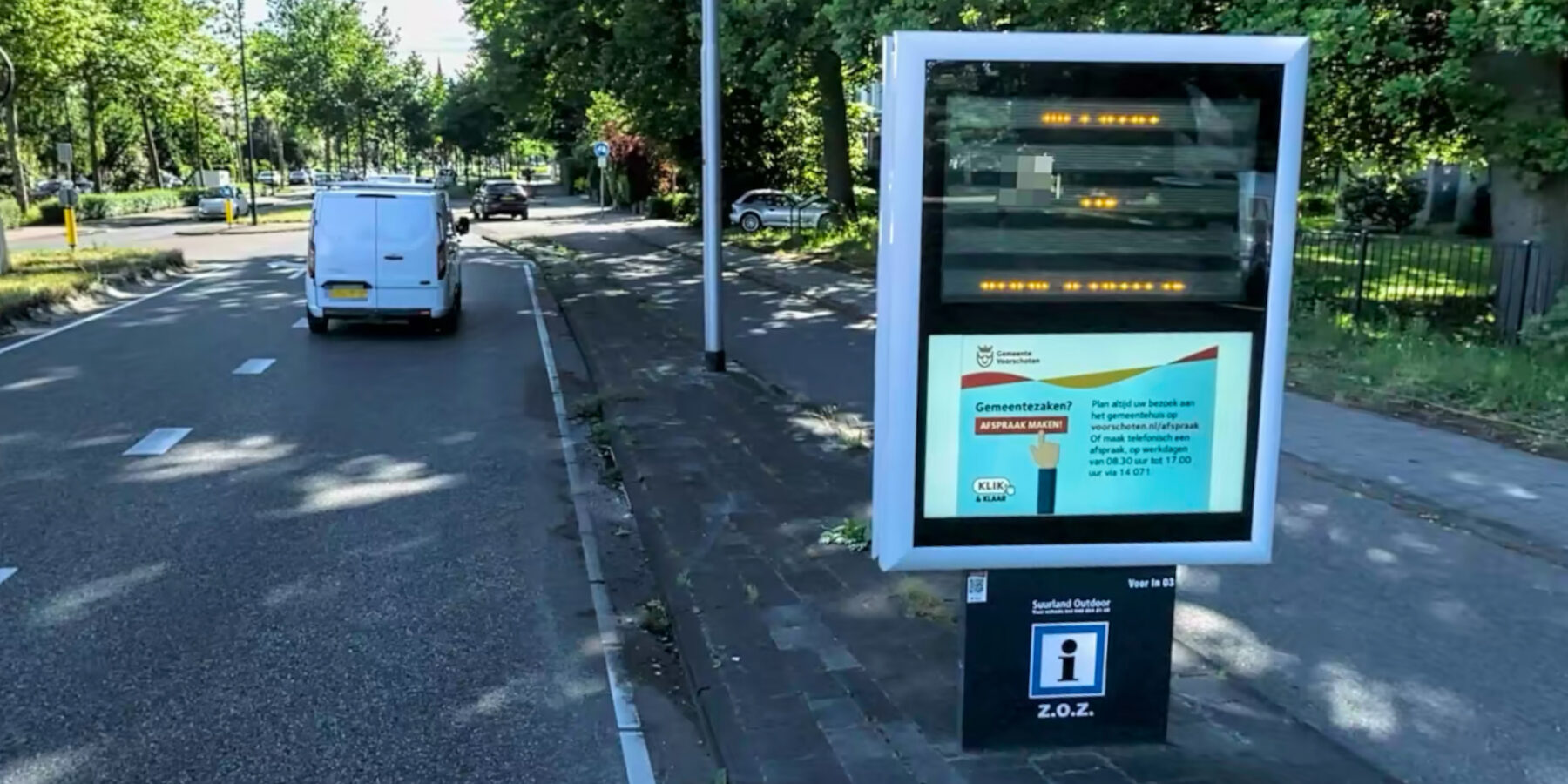 Zoeterwoude wil digitale informatieborden langs de toegangswegen Voorschoten