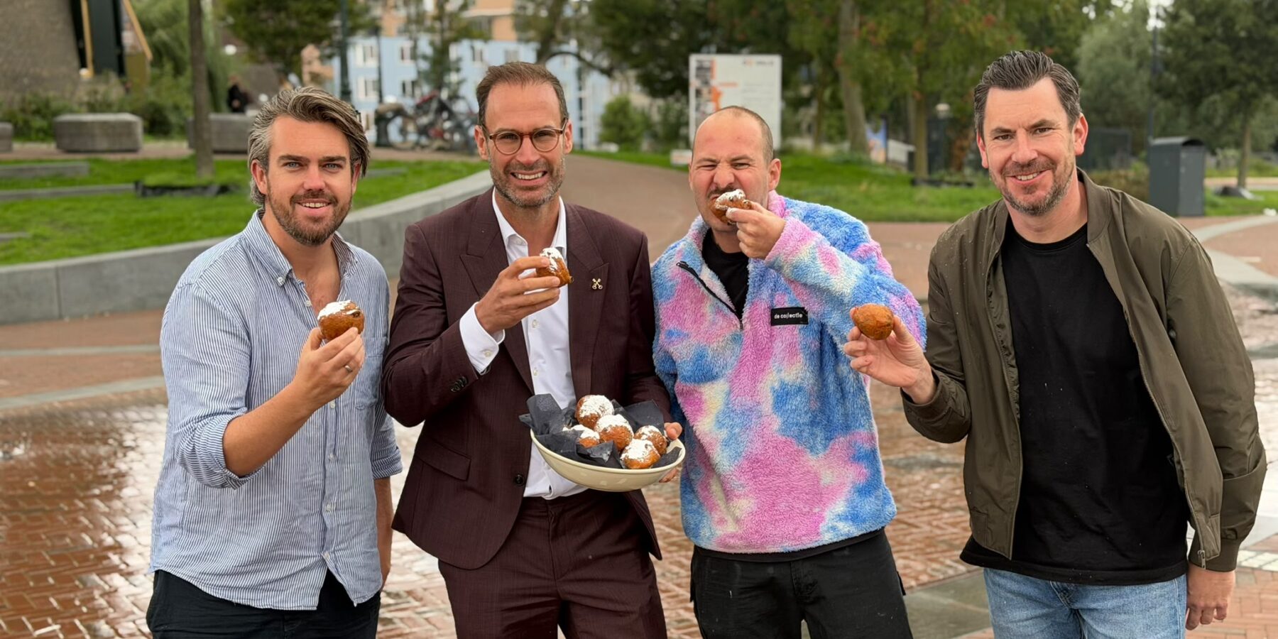 Heel Leiden telt af. Burgemeester Heijkoop en de organisatoren.