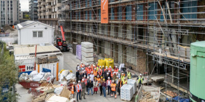 Hoogste punt gebouw Kappa in Leiden.