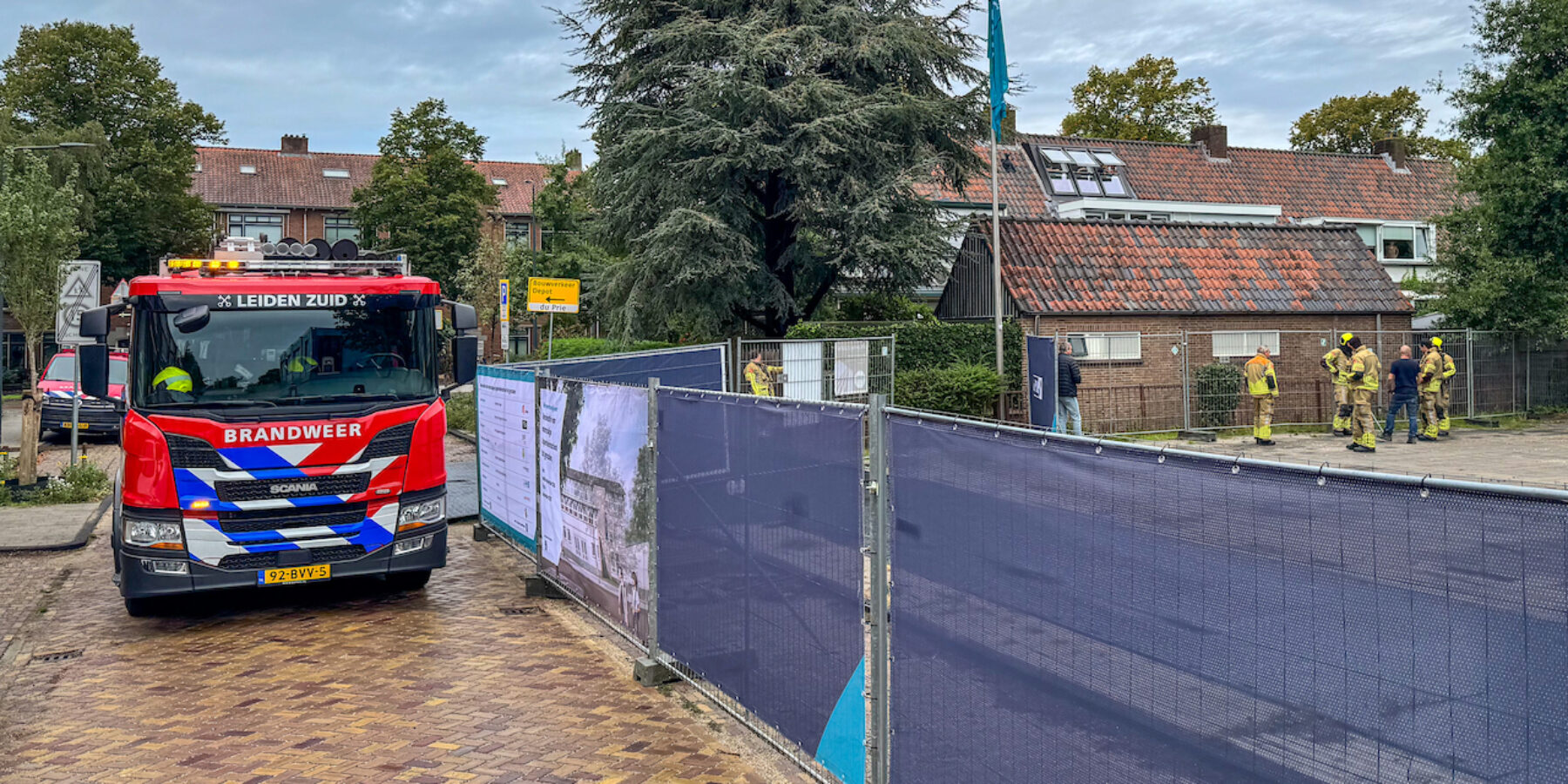 Gaslek gedicht op bouwterrein Burggravenlaan