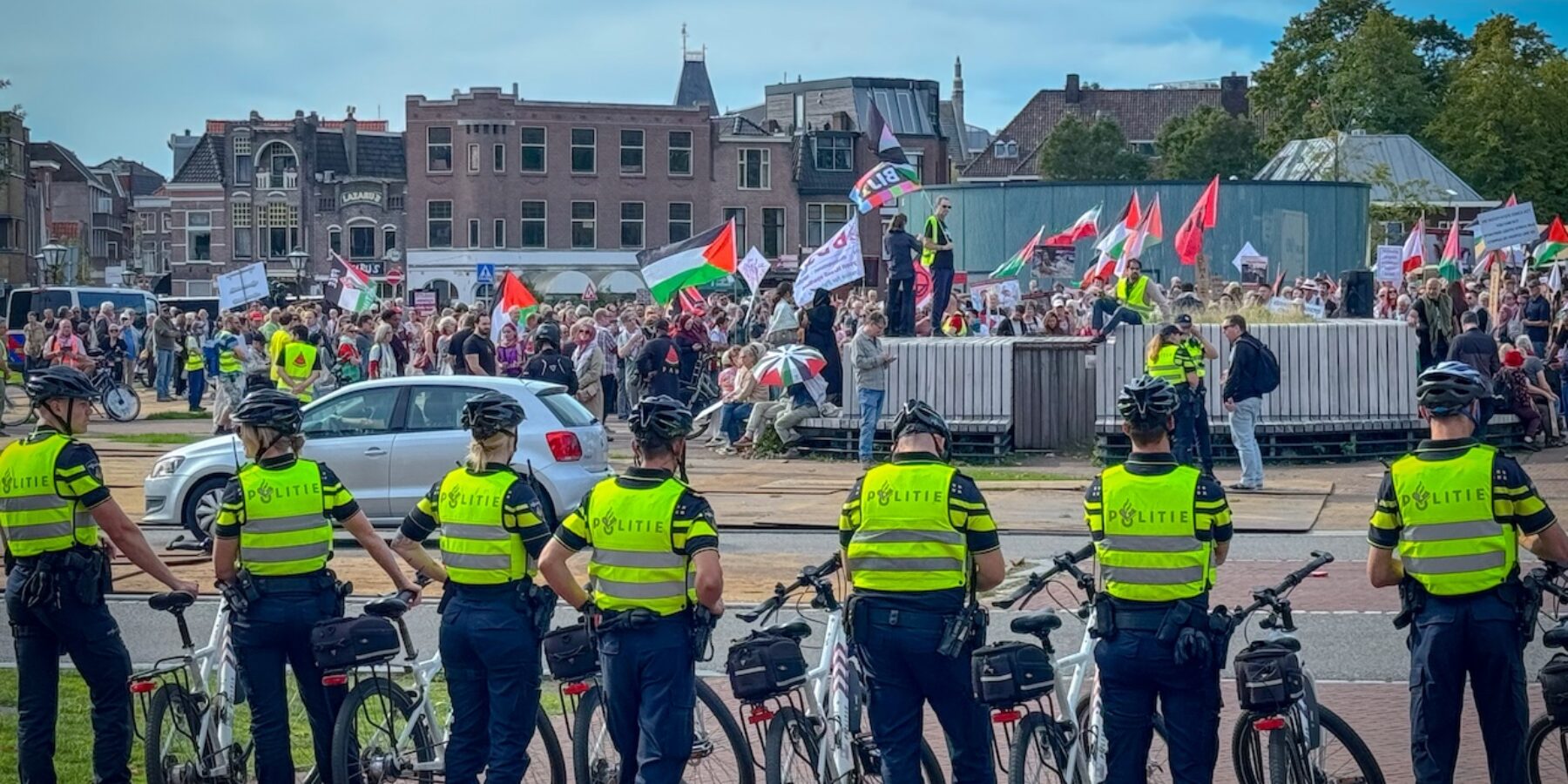 Grote Palestina demonstratie is gestart