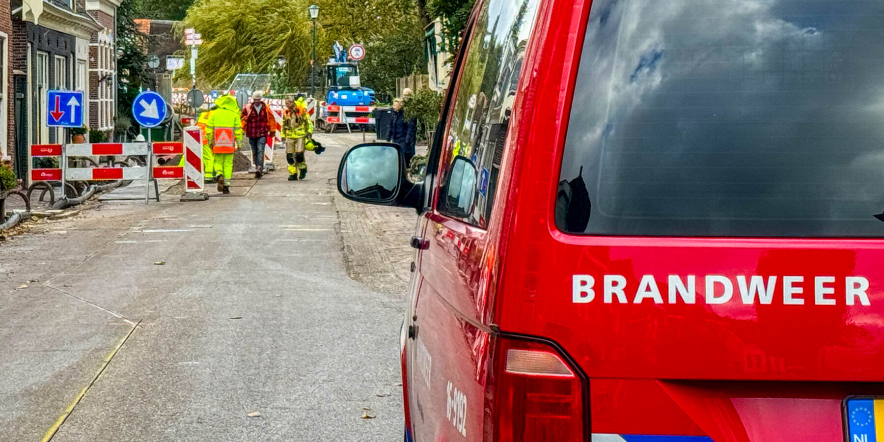 Gaslek bij werkzaamheden Oegstgeest