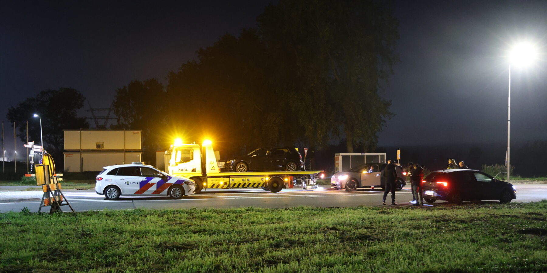 Kop-staartbotsing op N445 bij Leiderdorp. Foto Regio15